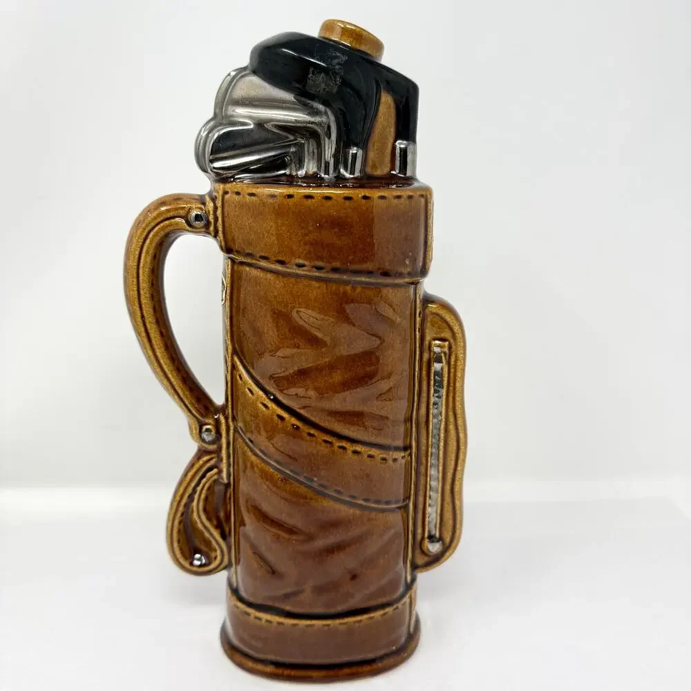 Vintage Ballantine’s 14 Year Scotch Golf Bag Decanter Palfrey 1969 No Cork